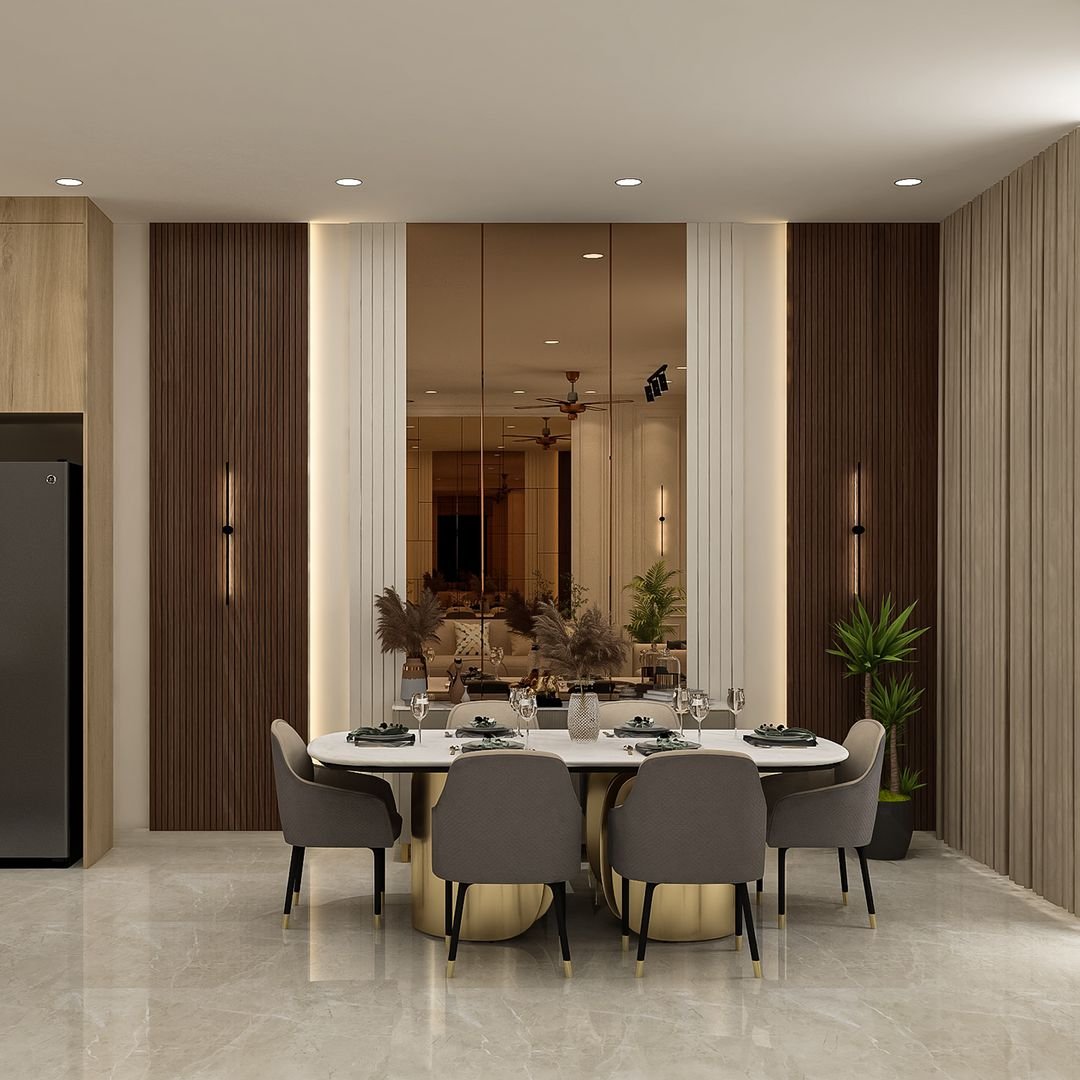 Light Beige Contemporary Flooring Design with High-Gloss Finish Tiles