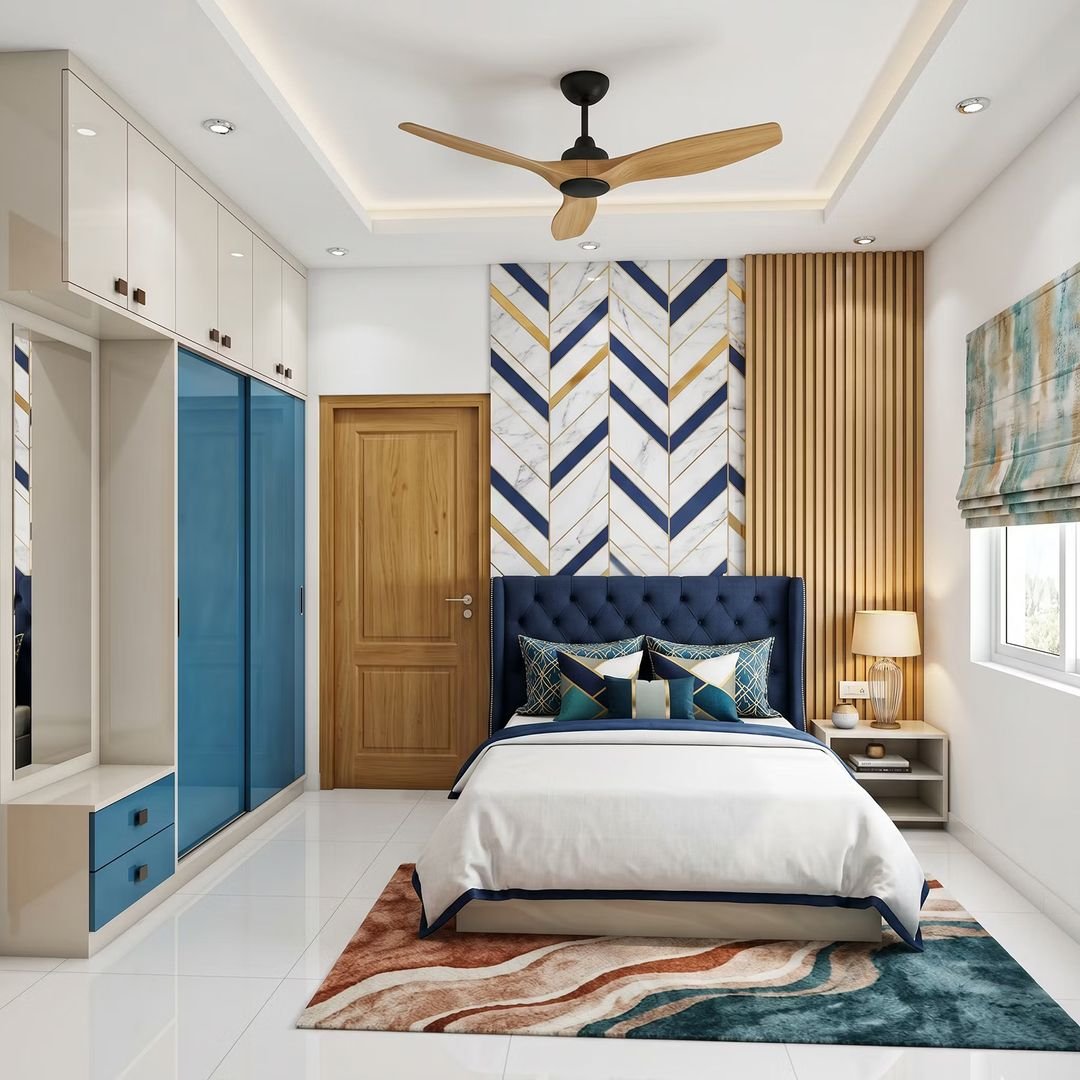 Single Layer False Ceiling Design with Rectangular Gypsum Frame